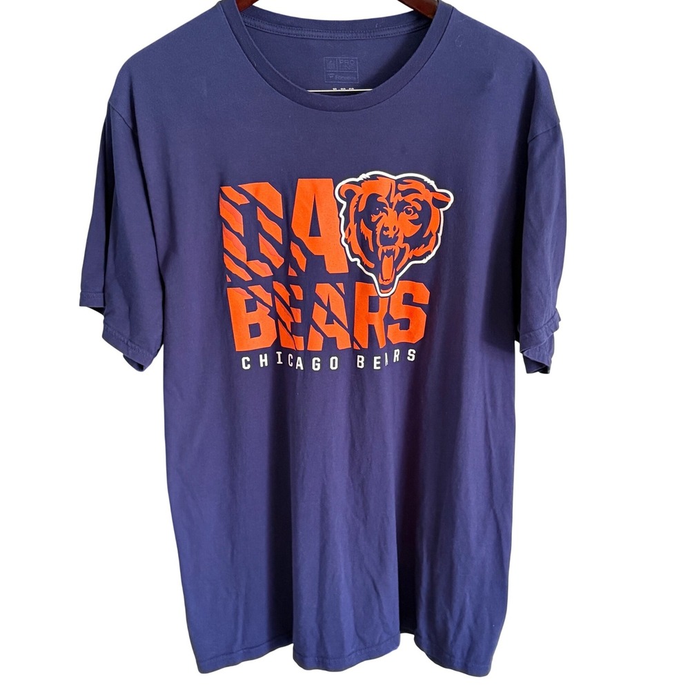 Fanatics Pro Line Chicago Bears Da‎ Bears Navy Blue Graphic T-Shirt Mens XL